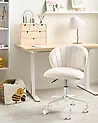 Desk Chair CHEERFUL Velvet Off-White