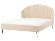 Bett mit Lattenrost Bouclé AMBILLOU 140 x 200 cm Beige_967217