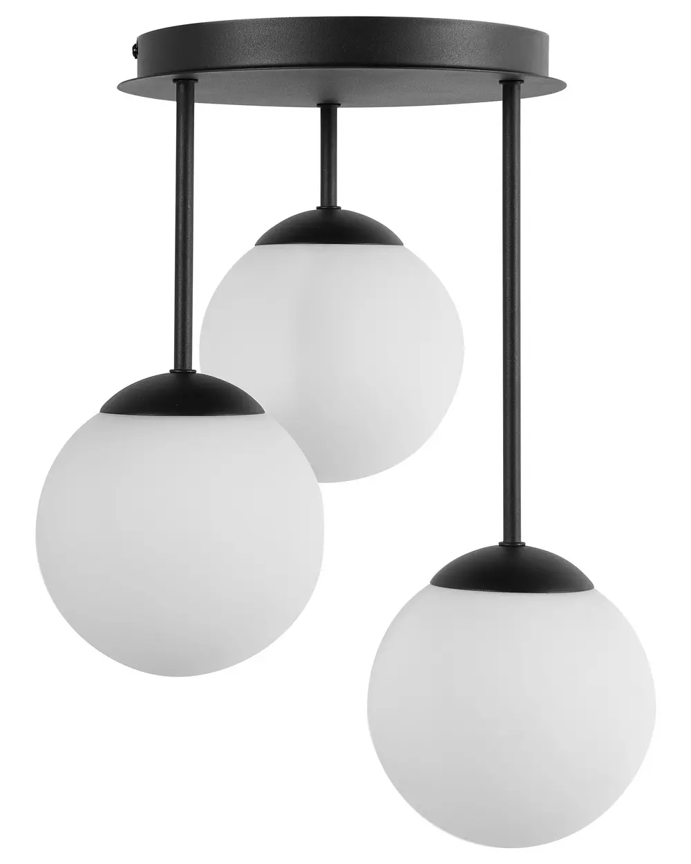 Lampa wisząca 3-punktowa RIANA Szkło Czarny