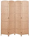 4 Panel Room Divider LAPPAGO 163 cm 170 cm Natural