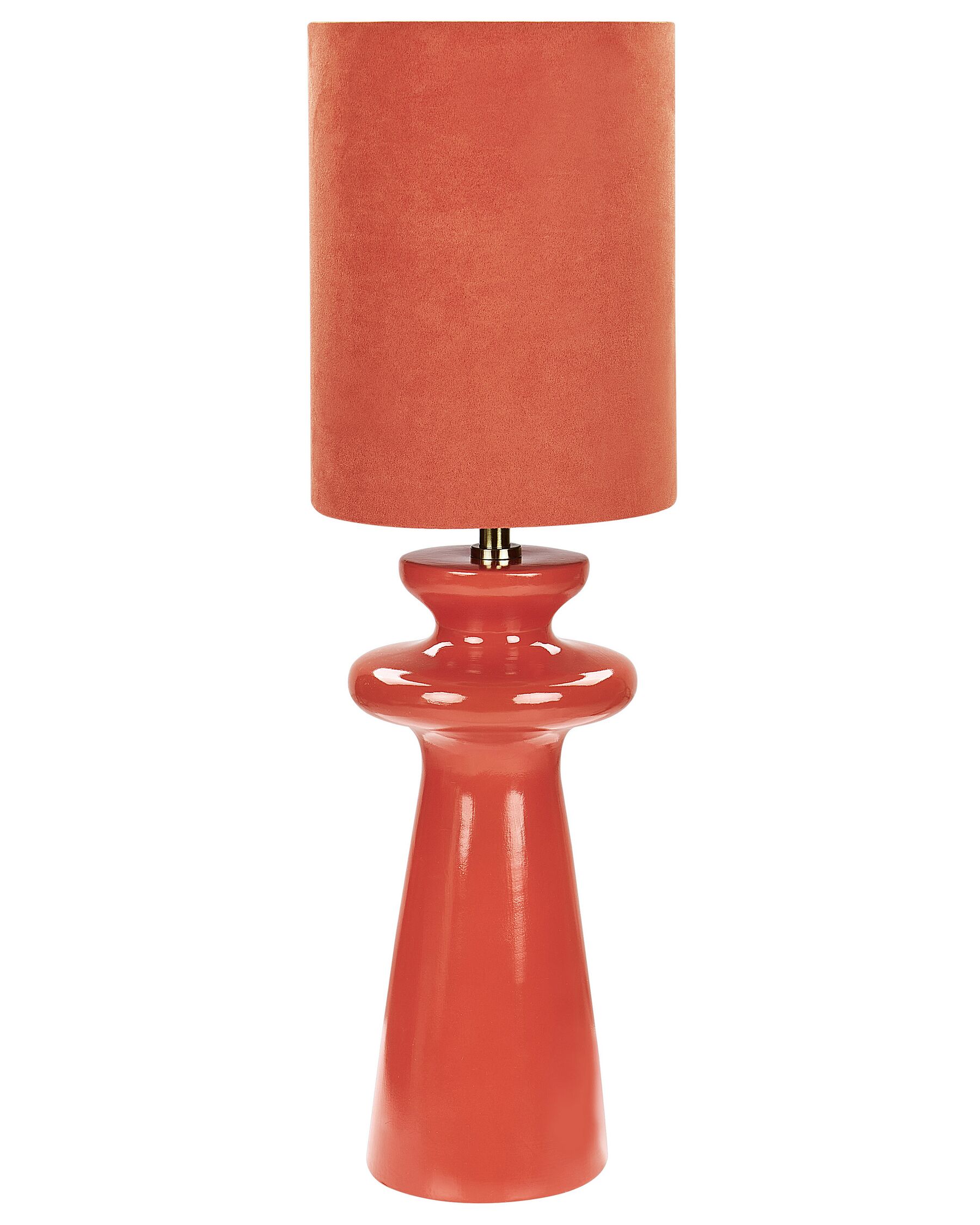 Stolní lampa z umělého semiše červená OTEROS_906263
