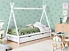 Kids Trundle Bed Pine Wood TALMONTIERS 90 x 200 cm (EU Single) White