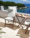 Set of 2 Garden Chairs with Cushions AMANTEA PREMIUM Acacia Wood Off-White