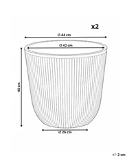 Kétdarabos virágcserép szett DRABA 44 cm Fekete_1123660