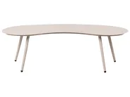 Stolik kawowy ogrodowy PARORI 65 cm 130 cm Metal Beżowy_1015578