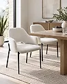 Set of 2 Dining Chairs RATON Corduroy Off-White