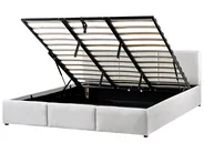 Ottoman Bed BOUSSE Velvet Light Grey 180 x 200 cm (EU Super King)_862568