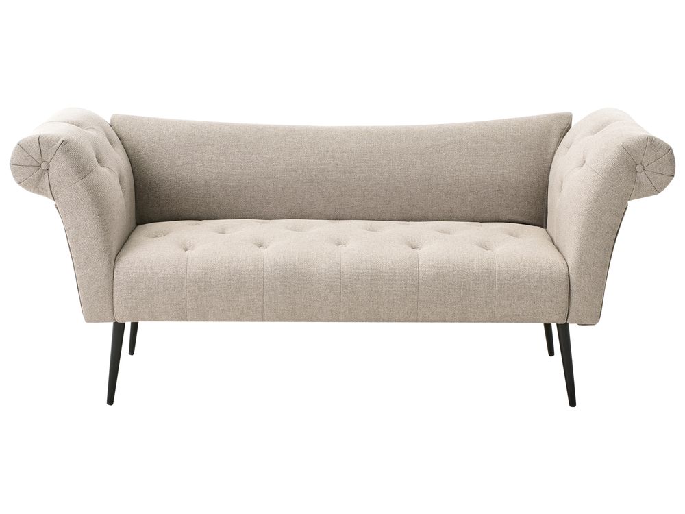 Chaise Longue NANTILLY Fabric Light Brown