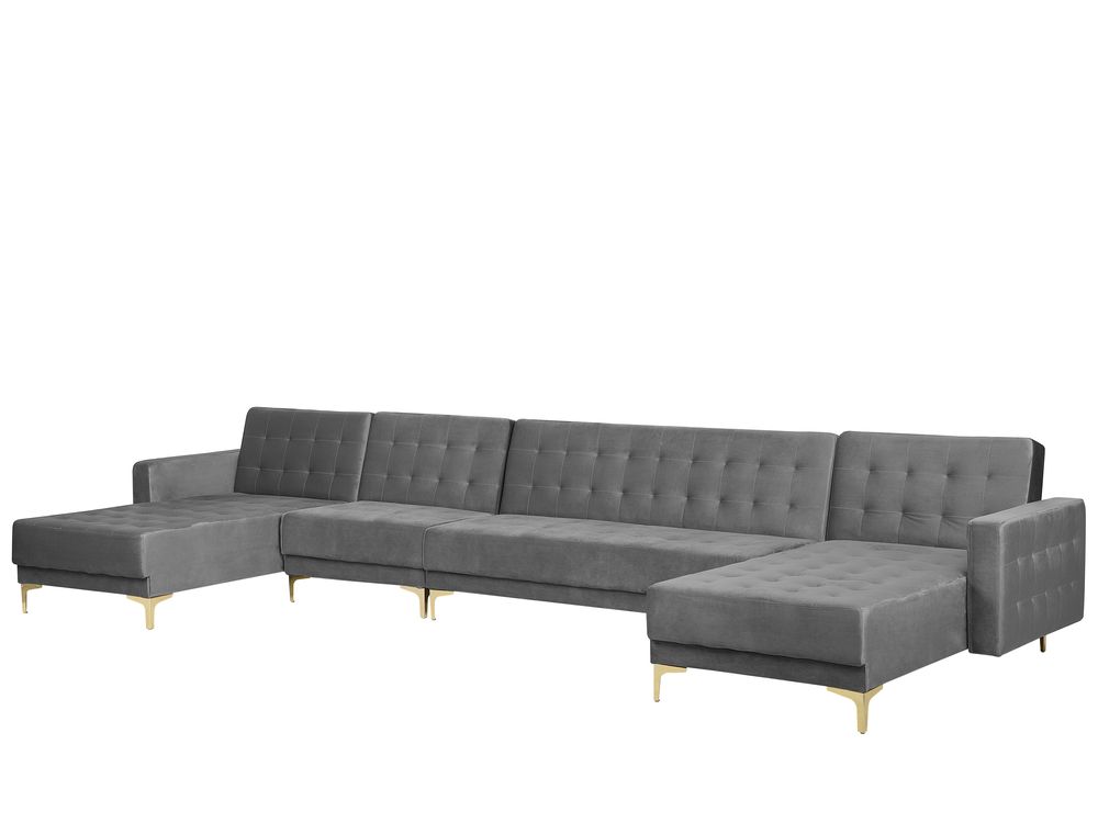 Grey velvet sofa sectional discount