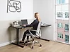 Electric Adjustable Corner Desk DESTINES 160 cm x 109 cm Black Right Hand