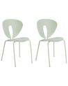 Set of 2 Dining Chairs Green TRACY_929886