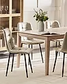 Set of 4 Dining Chairs POWELL Velvet Beige