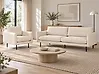 Living Room Set 4 Seater VINTERBRO Velvet Light Beige