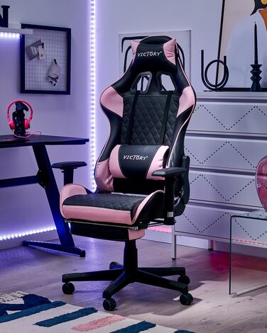 Gaming Chair Black and Pink VICTORY