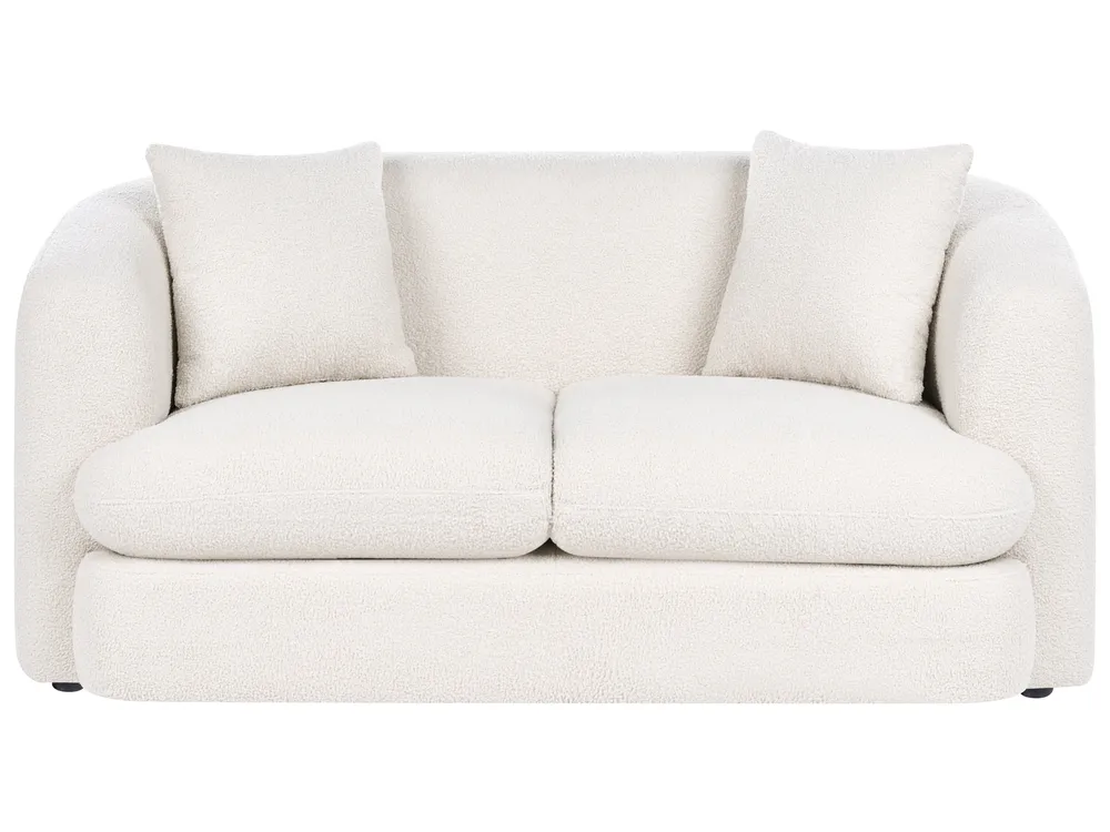 Divano 2 posti HUSBY Bouclé Bianco sporco_1057439