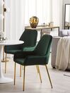 Set of 2 Velvet Dining Chairs Green LOVERNA_767753