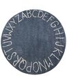 Round Cotton Kids Area Rug ø 120 cm Blue VURGUN_907237