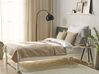 Komplet narzuta na łóżko z poduszkami tłoczona 140 x 210 cm szarobeżowy SHUSH_821979