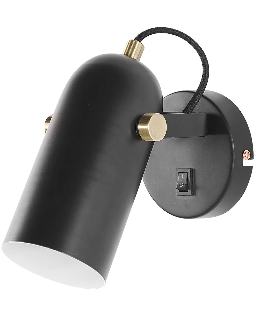 Set di 2 faretti TYRIA Regolabile Metallo Nero_832766