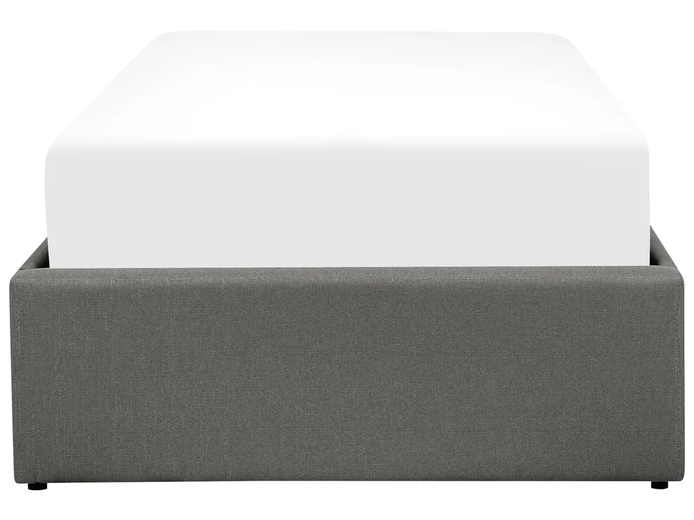 Opbergbed zonder hoofdbord DINAN Stof Donkergrijs 90 x 200 cm_721367