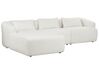 Right Hand Boucle Corner Sofa White SVANSELE_901668