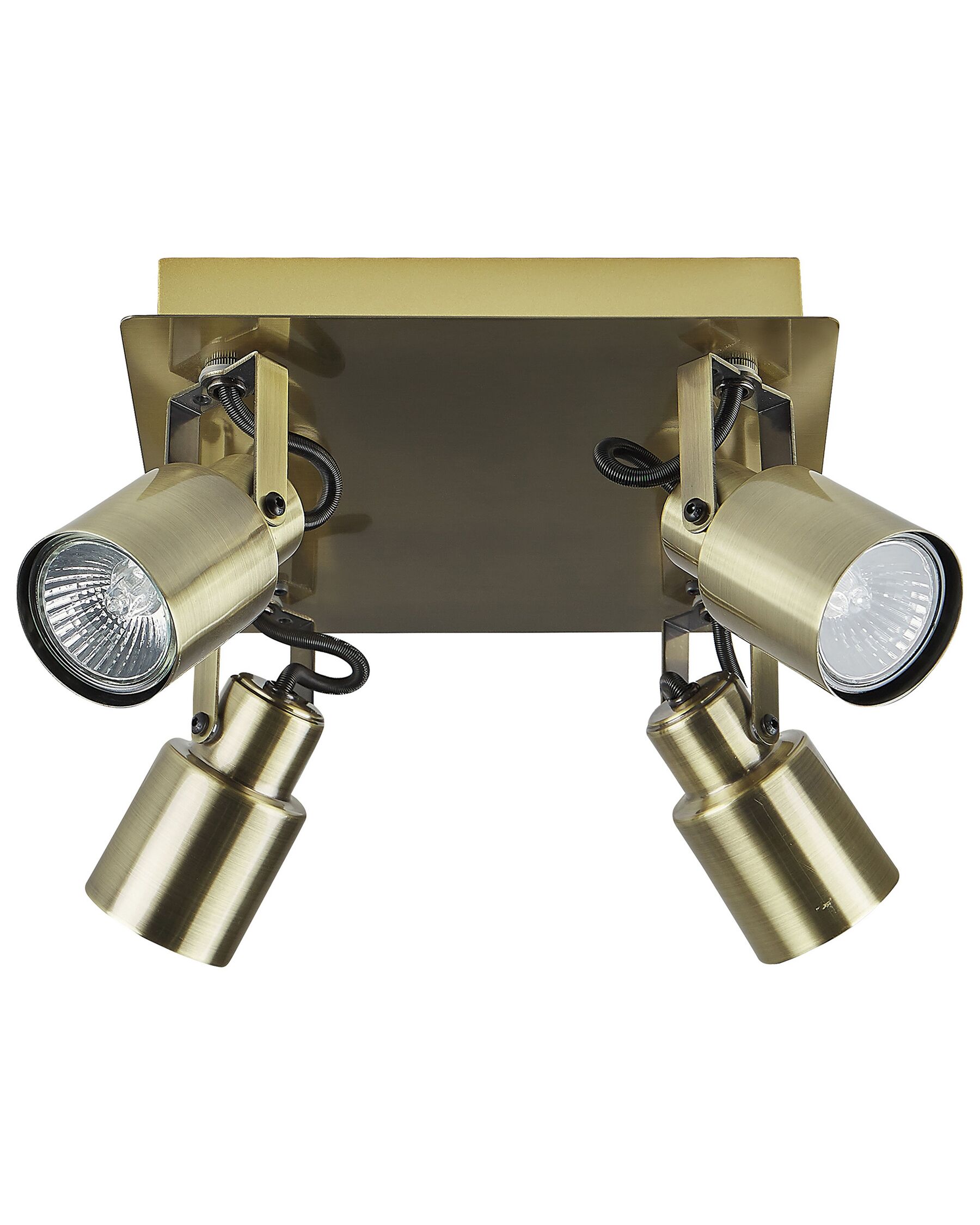 Kovová nástěnná lampa se 4 žárovkami mosazná BONTE_828761