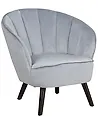 Armchair DALA Velvet Light Grey
