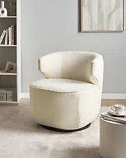 Drehsessel MOLLEBY Bouclé Cremeweiss_1171470