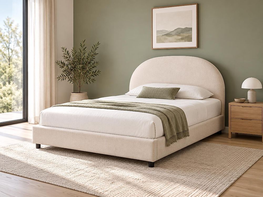 Bed Fabric VAUCLUSE 160 x 200 cm (EU King Size) Light Beige