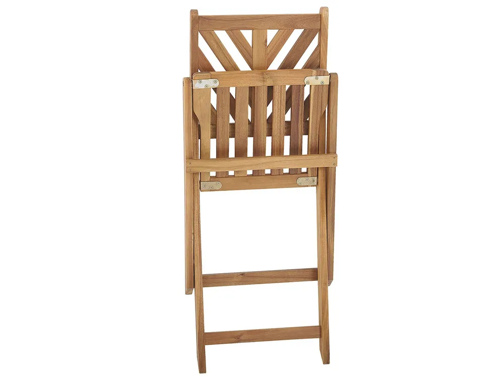 Bistro Set Folding TERNI Acacia Wood Brown_777964
