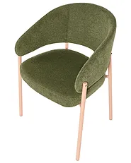 Conjunto de 2 cadeiras de jantar ZANE Tecido Verde_1161004