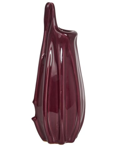 Blumenvase Steinzeug purpurrot 36 cm SHADS