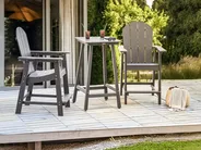 Garden Bar Table ADIRONDACK 60 cm 59 cm Synthetic Material Dark Grey_938508