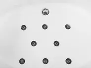 Vasca idromassaggio angolare con LED MANGLE 187 x 136 cm Bianco_802824