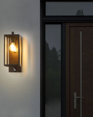 Outdoor Wall Light with Motion Sensor Black MEGGET