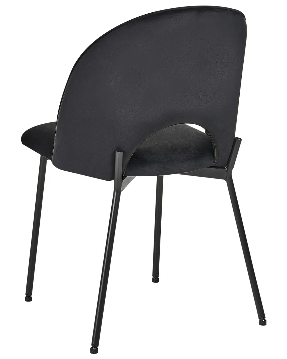 Set di 2 sedie da pranzo COVELO Velluto Nero_968543