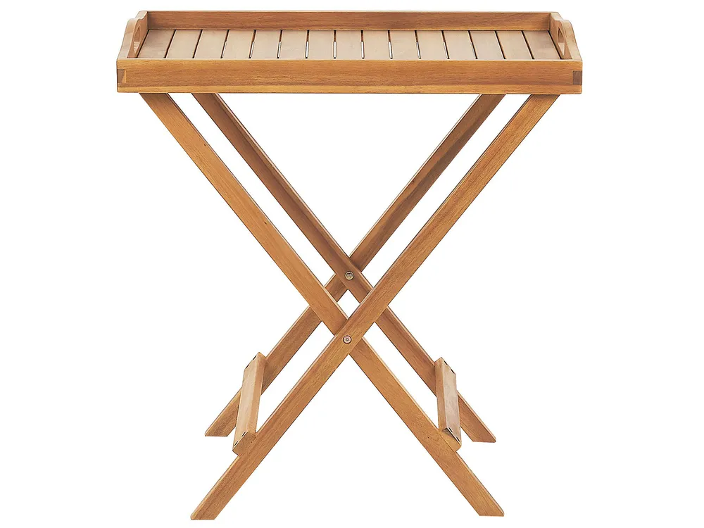 Bistro Set Folding JAVA Acacia Wood Light Brown_785510