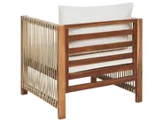 Set da giardino con tavolo 4 posti ANTRIA Legno d'acacia Beige_926382