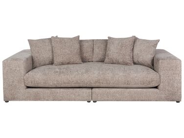 3-Sitzer Sofa hellbraun mit Kissen GLORVIKA