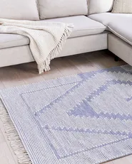 Tappeto ANSAR Blu 160 x 230 cm Cotone_861030