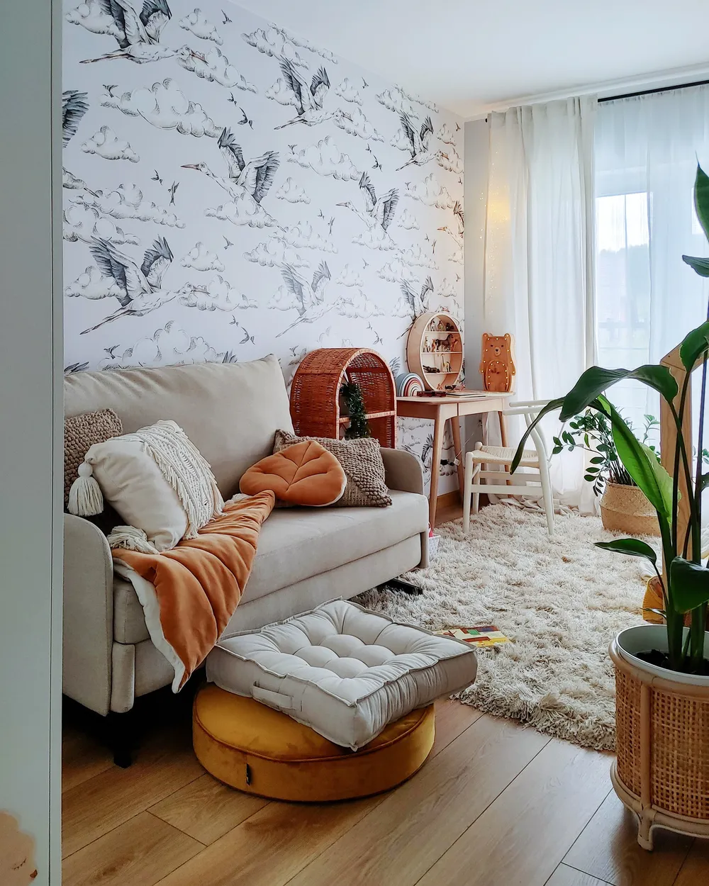 Divano letto 2 posti BELFAST Tessuto Beige_813405