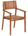 Conjunto de 2 sillas de jardín de madera de acacia clara AGELLO_923441
