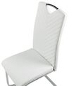 Sada 2 jídelních židlí z eko kůže bílé PICKNES_790003