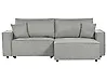 Corner Sofa Bed KARILA with Storage Fabric Grey Left Hand