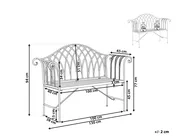 Garden Bench MILAZZO 130 cm Metal White_774700