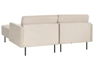 Corner Sofa 2 Seater BREDA Corduroy Beige Left Hand_1004361