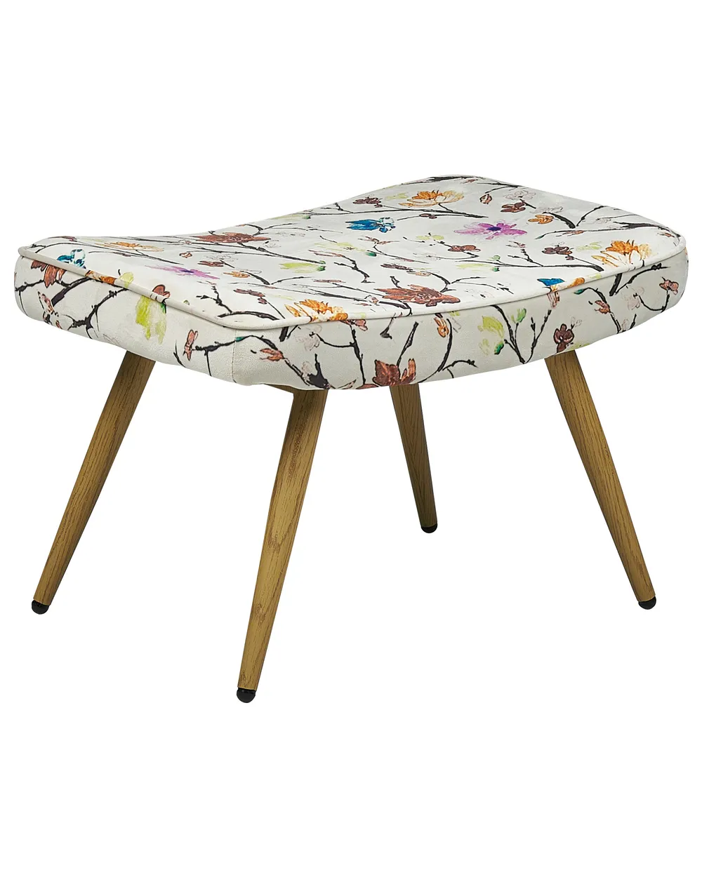 Wingback Chair VEJLE with Footstool Fabric Light Beige_774020