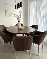 Extending Dining Table ECHO Dark Oak 107/137 cm 107 cm_1048087