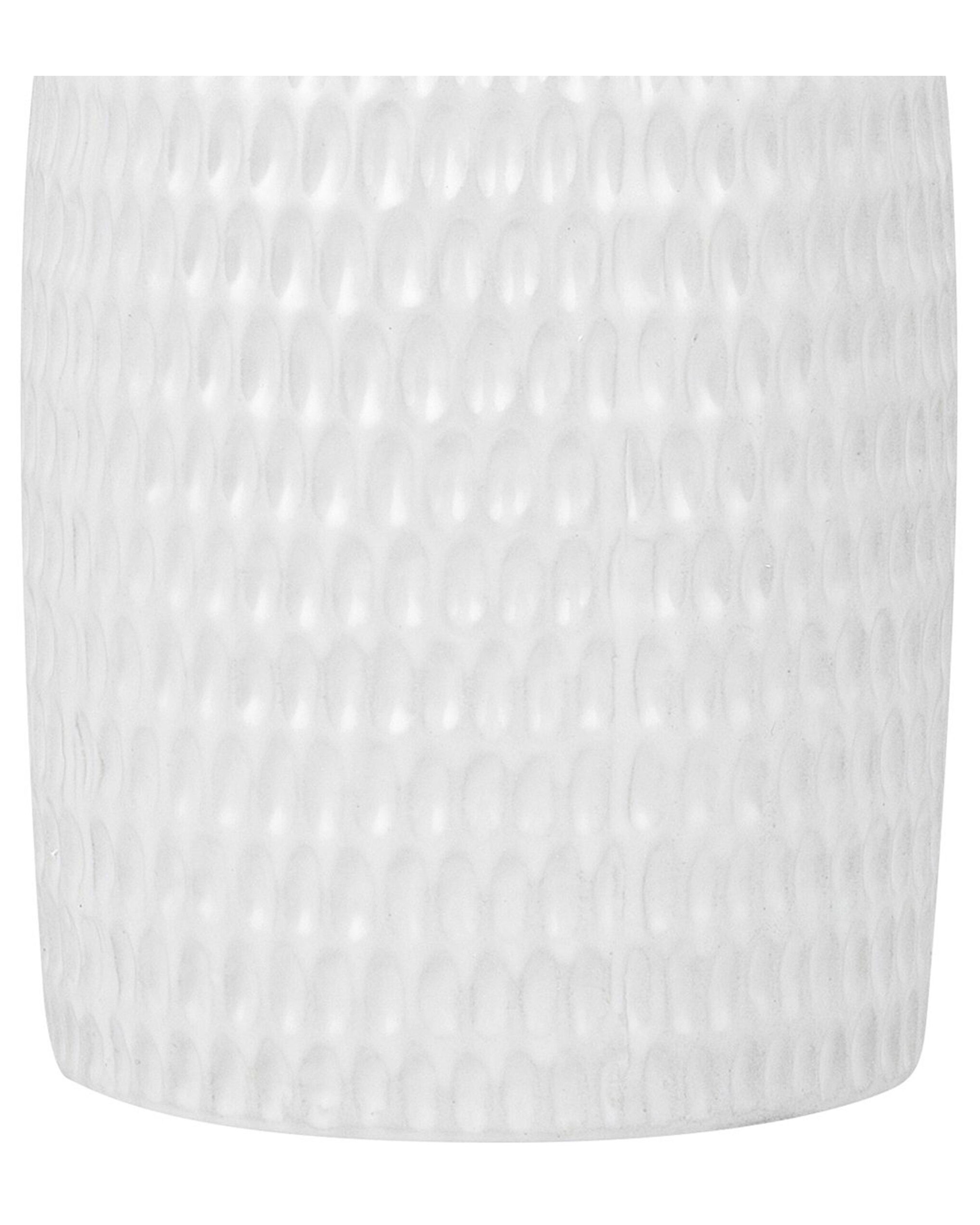 Klassische Weiße Keramik-Vase - 25 Cm Hoch, Für Saisonale Deko, Modernes Design