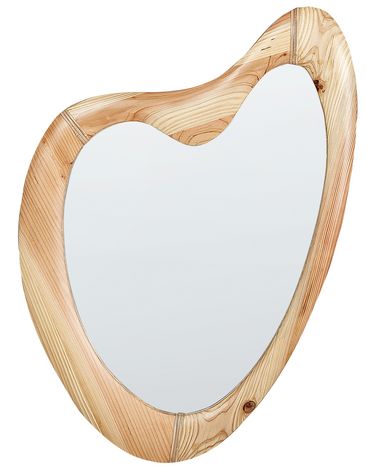 Wall Mirror 77 x 90 cm Light Wood NEURE